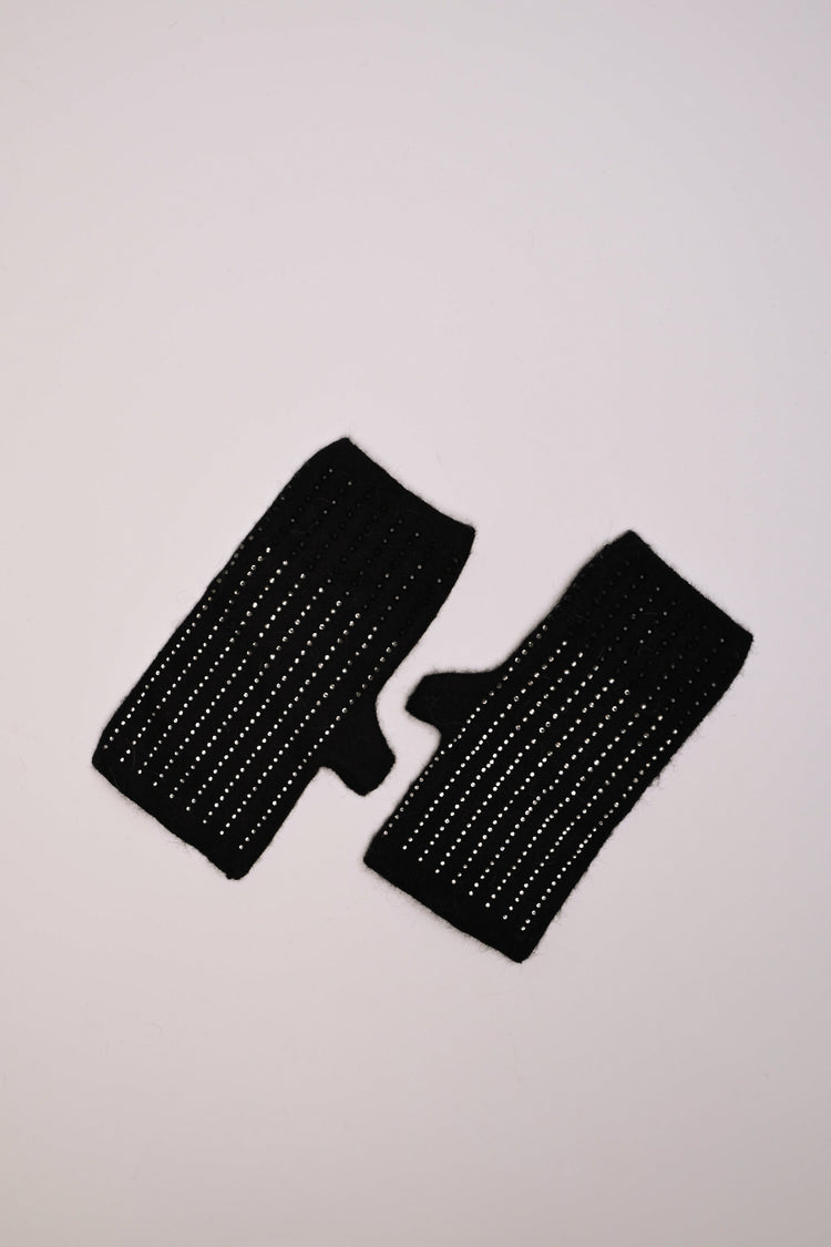 Rhinestone hat + gloves set