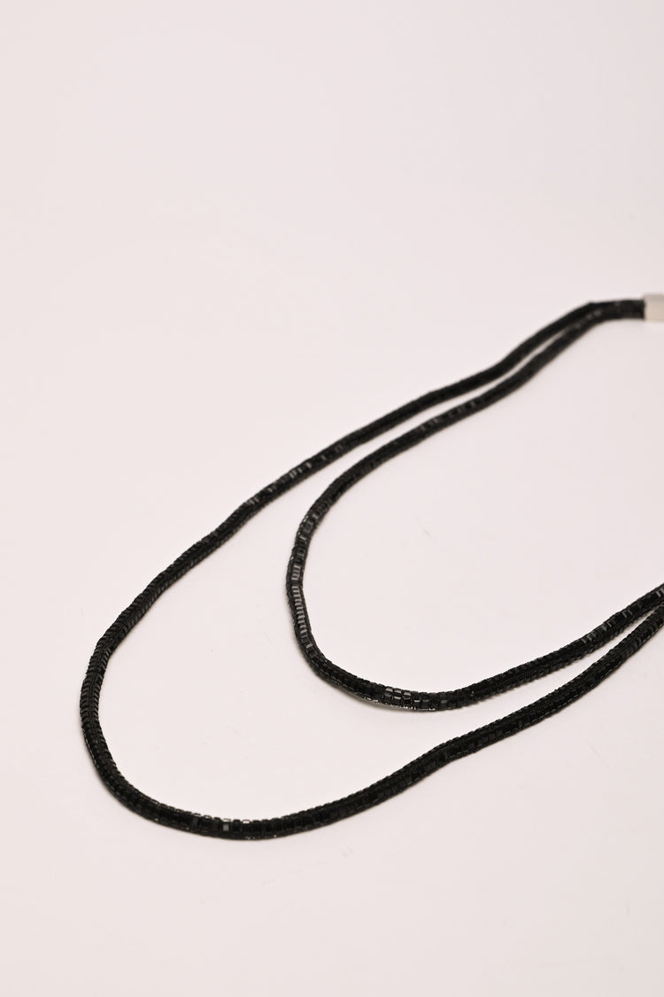 Long double strand necklace