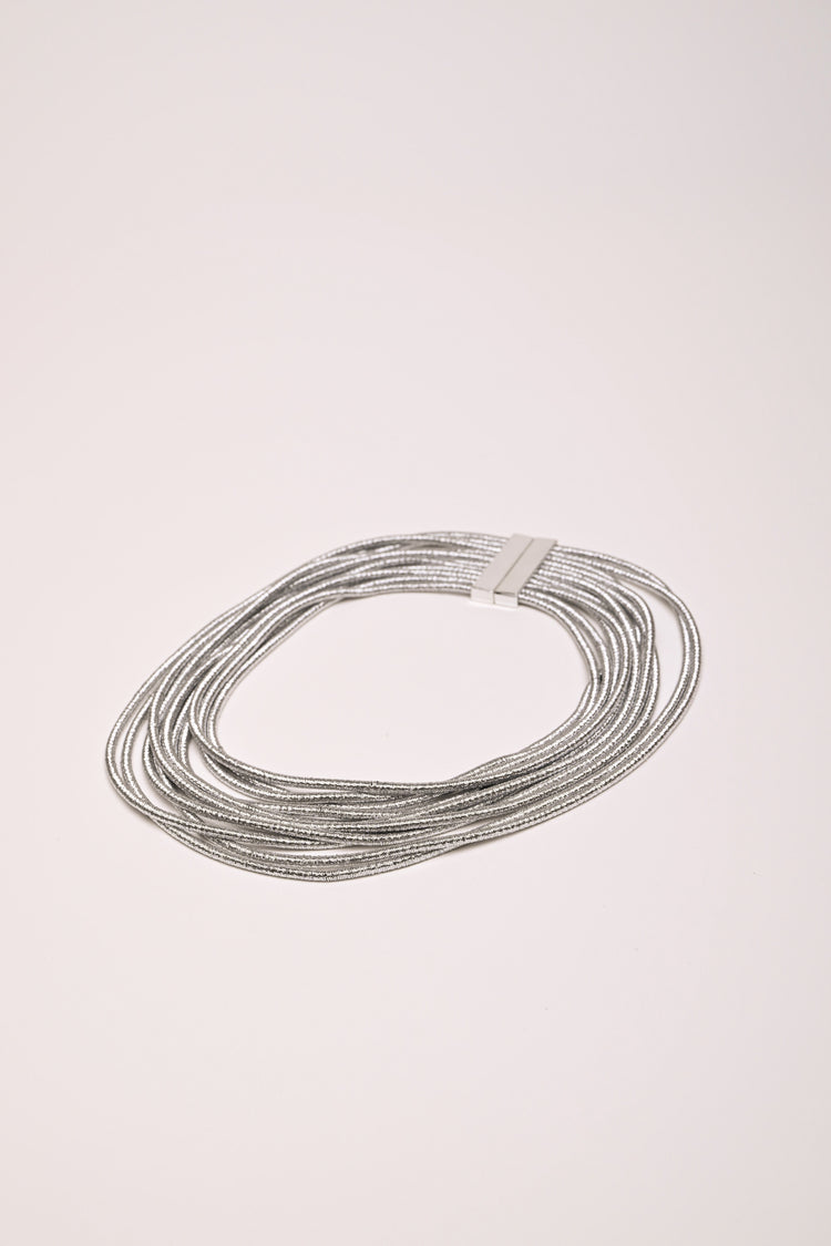 Laminated multi-strand necklace
