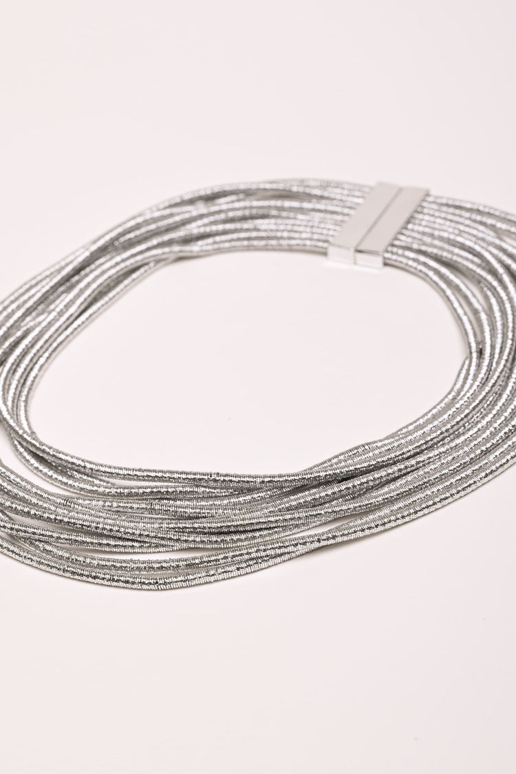 Laminated multi-strand necklace