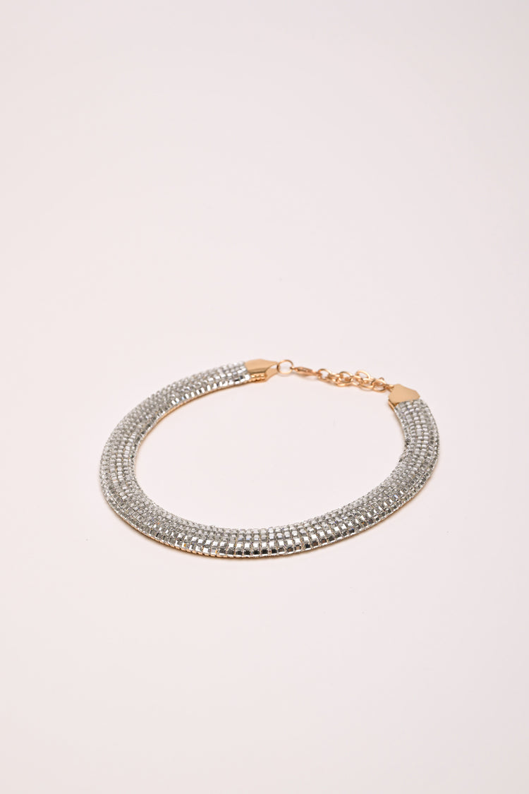 Rhinestone rigide necklace
