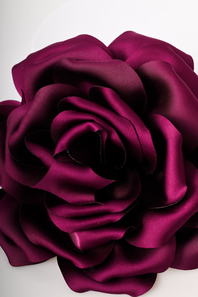 Satin rose brooch