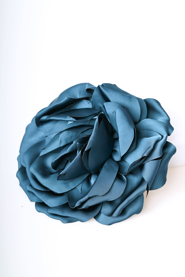 Satin rose brooch