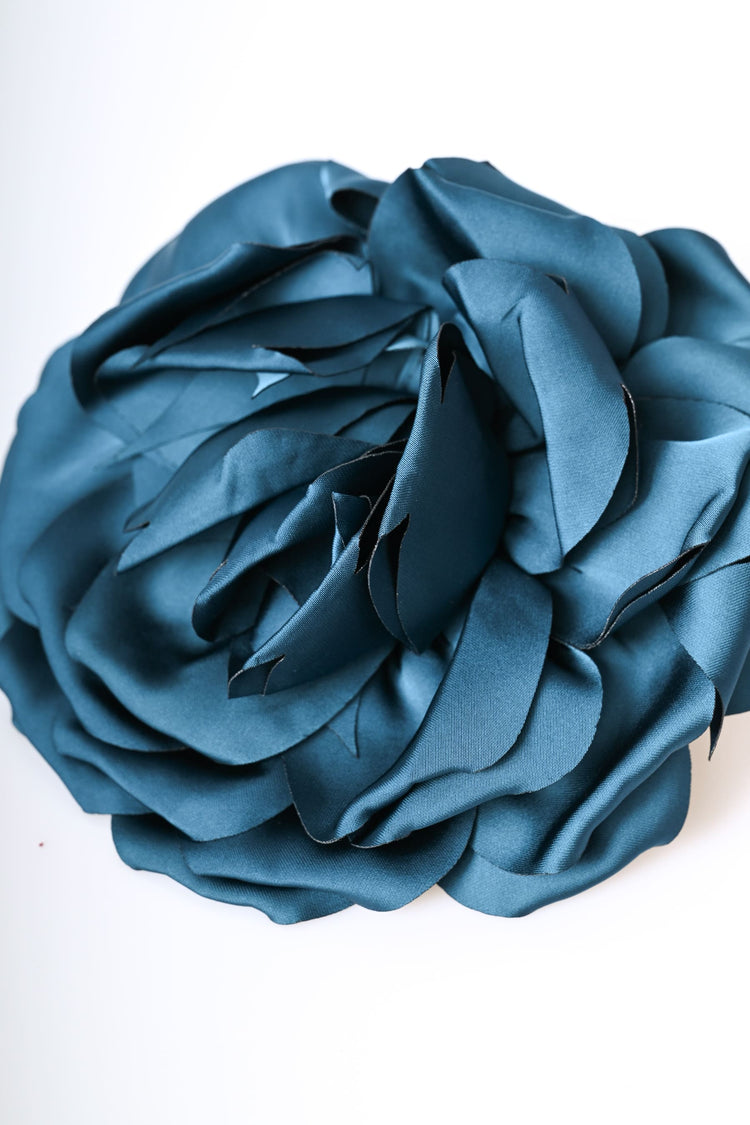 Satin rose brooch