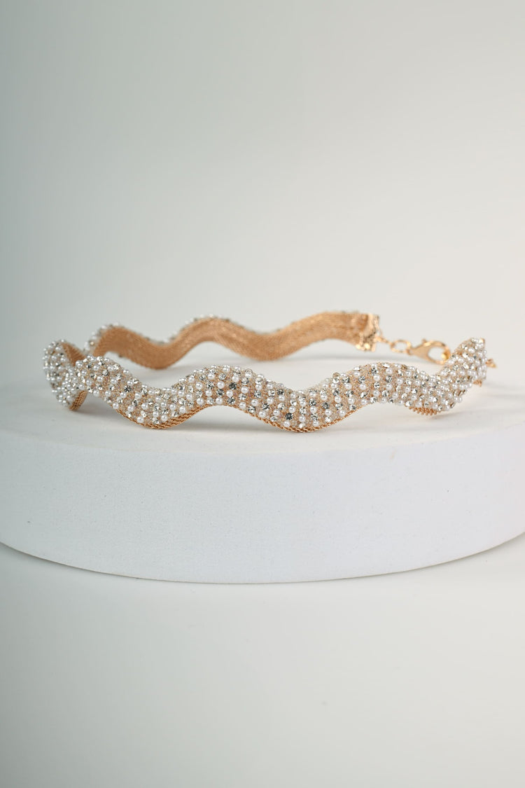 Bead-embellished choker