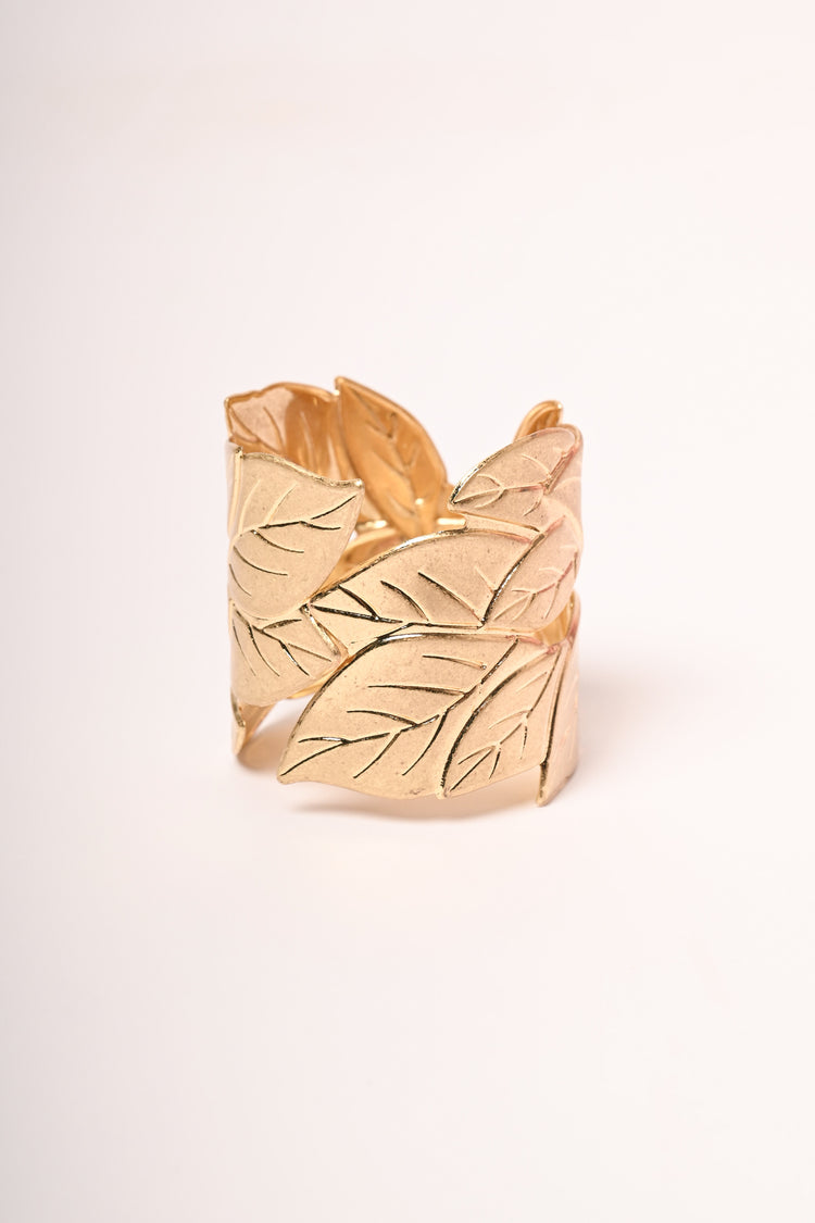 Bracciale rigido foglie