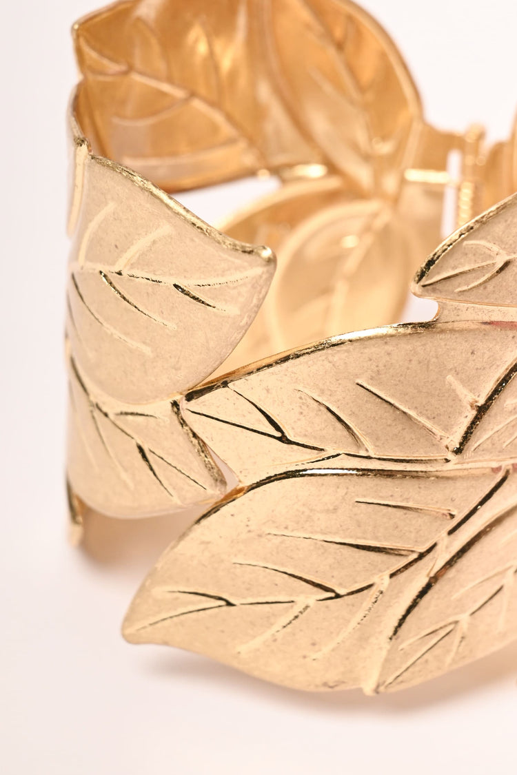 Bracciale rigido foglie