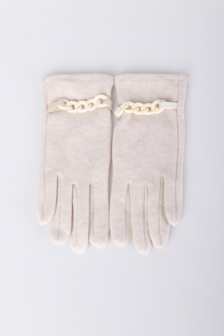 Chain-detail gloves