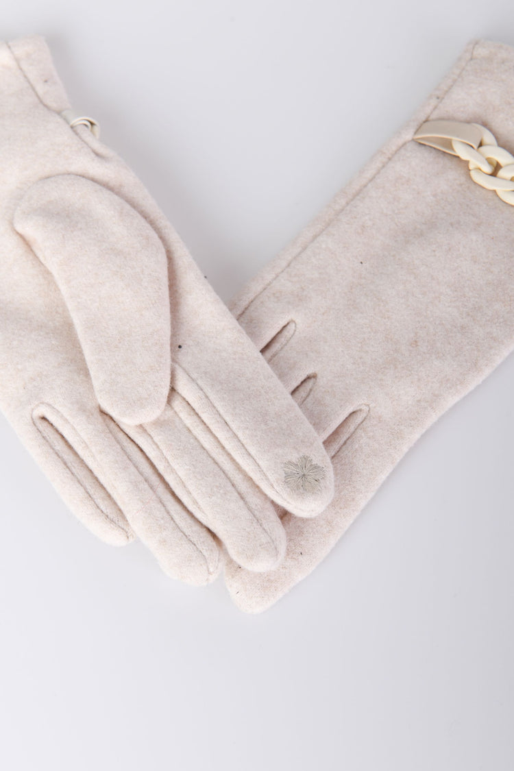 Chain-detail gloves