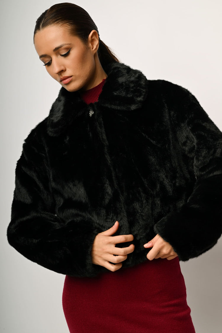 Faux fur jacket