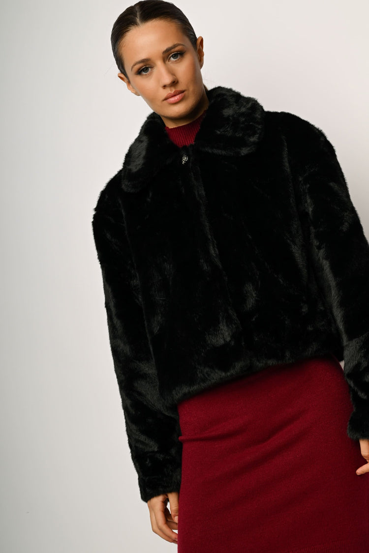 Faux fur jacket