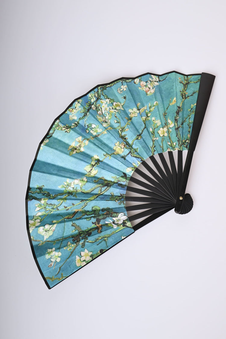 Floral print fan