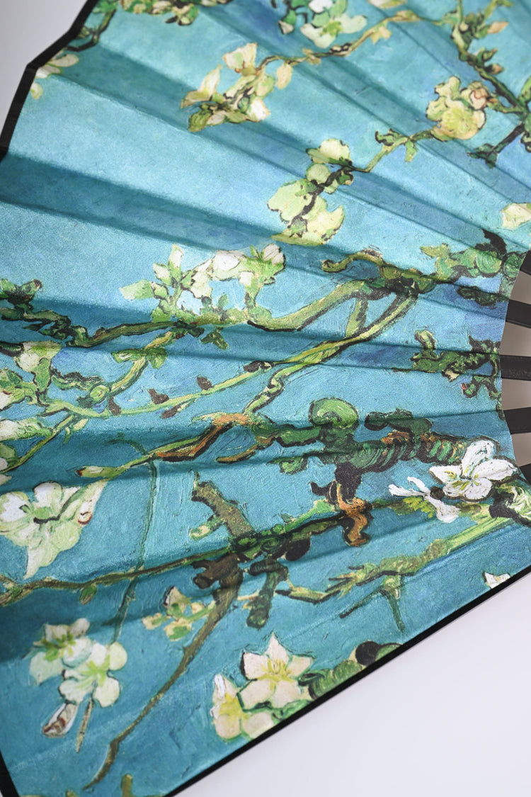 Floral print fan