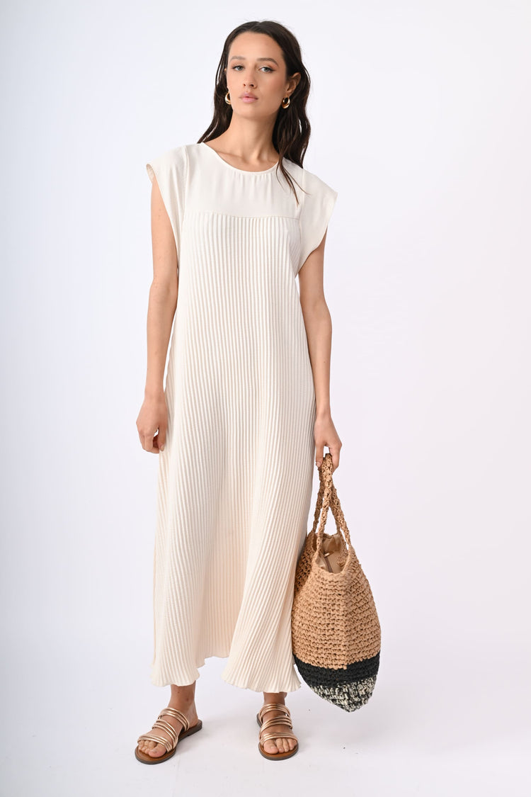 Pleated long dress