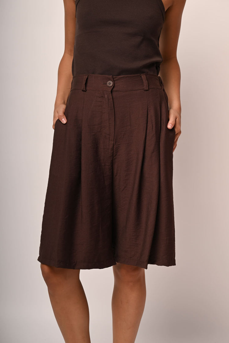 Viscose-blend bermuda