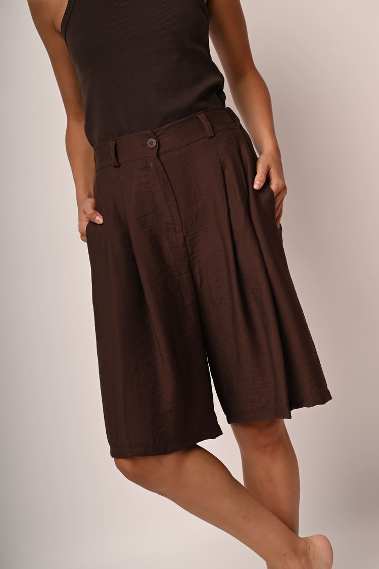 Viscose-blend bermuda