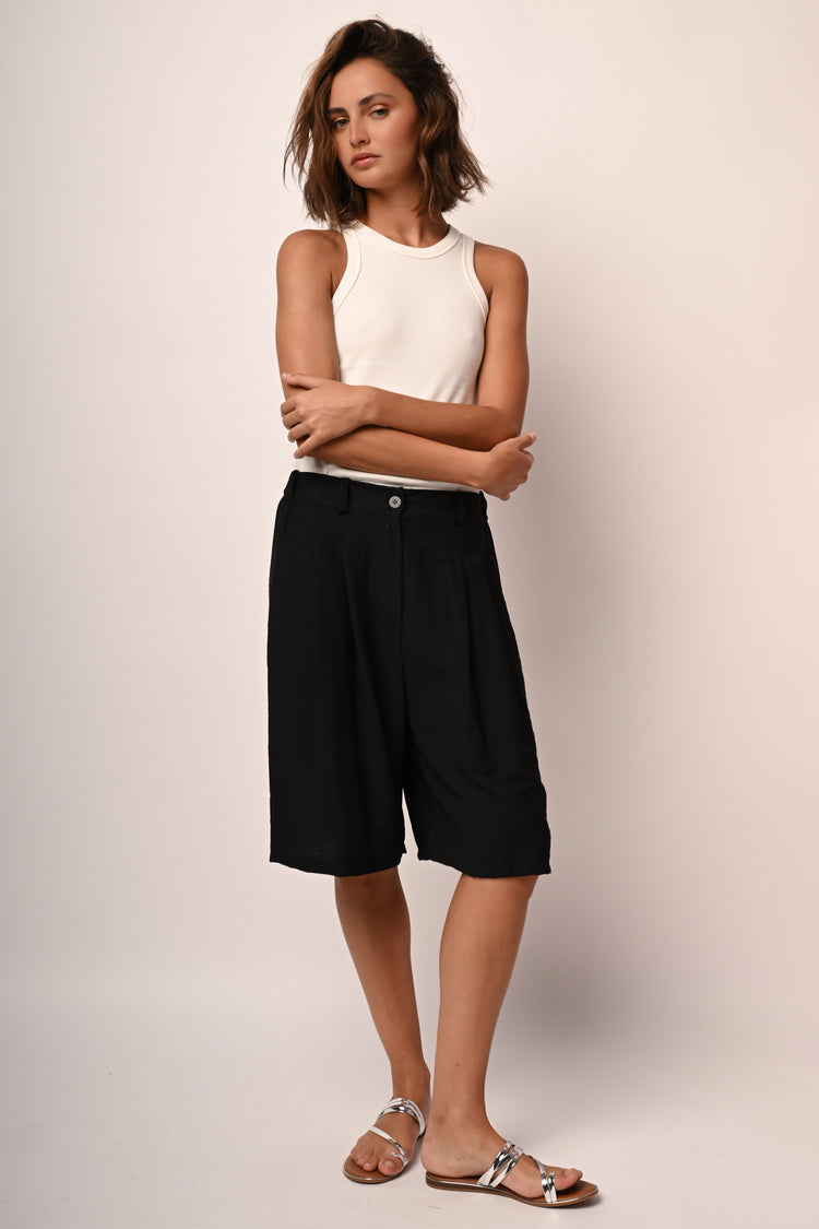 Viscose-blend bermuda