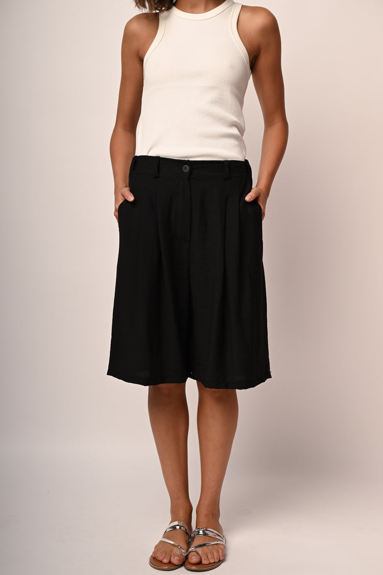 Viscose-blend bermuda