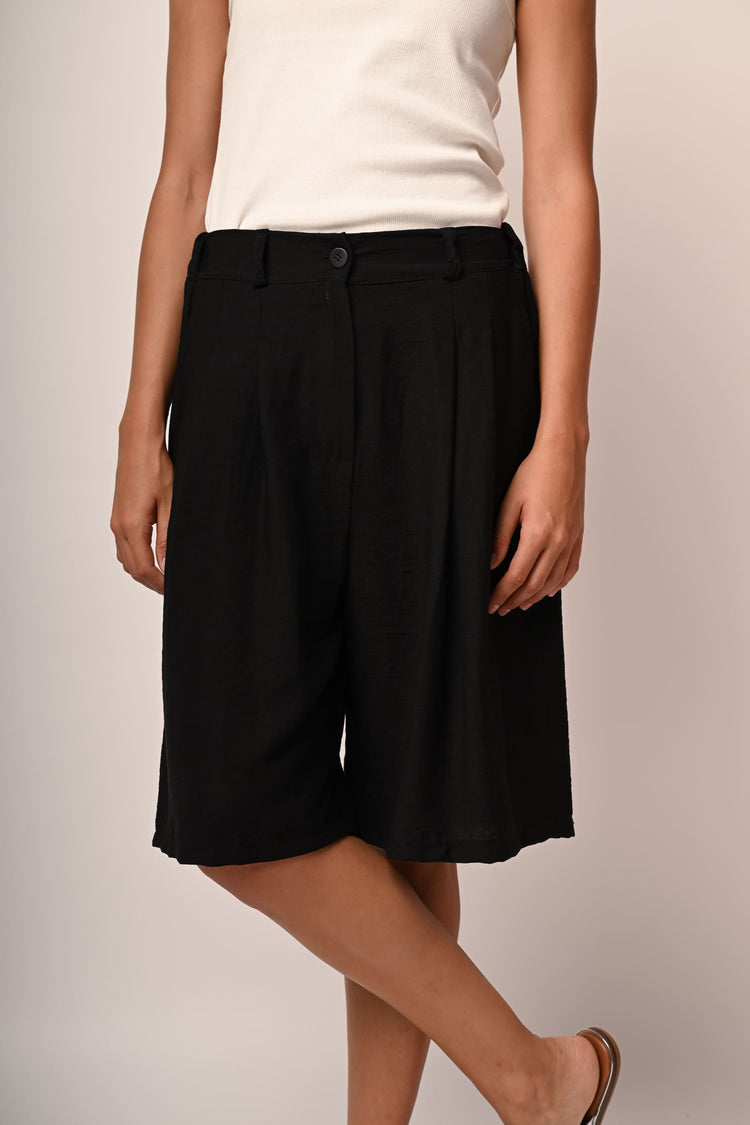 Viscose-blend bermuda