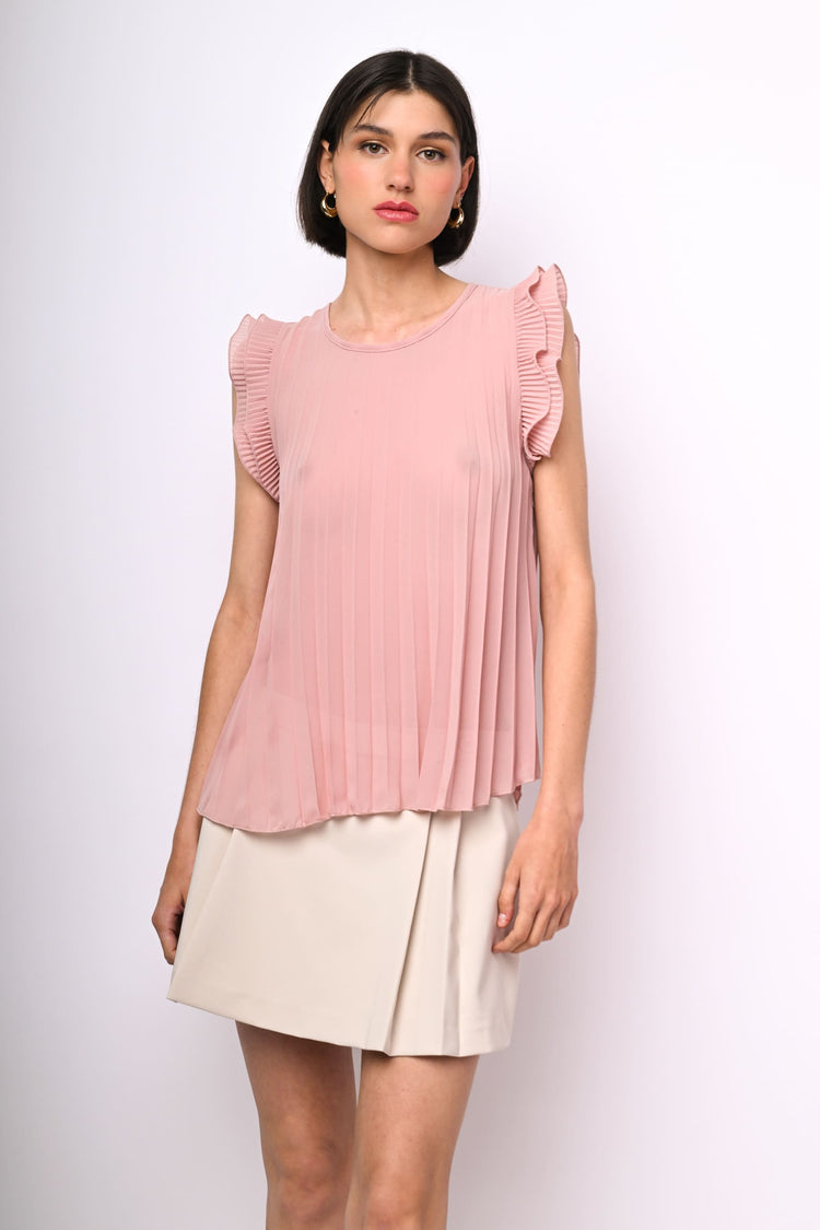 Pleated georgette top