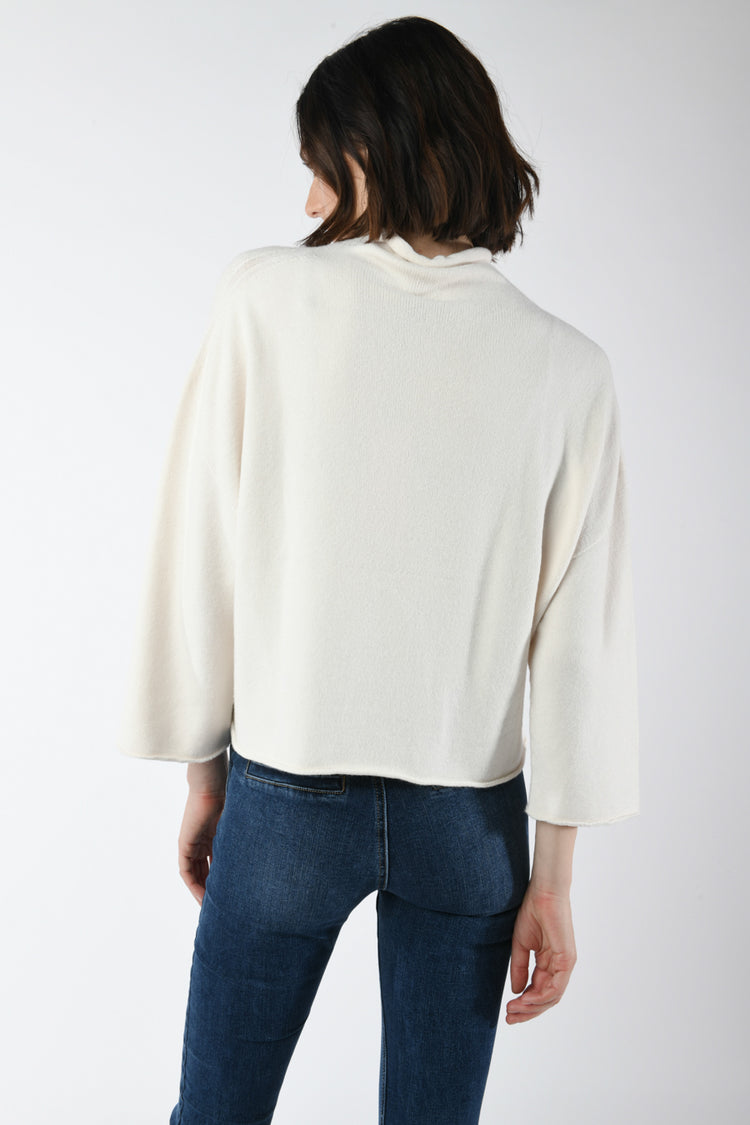 Boxy-fit mock sweater
