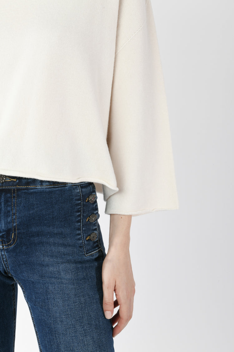 Boxy-fit mock sweater