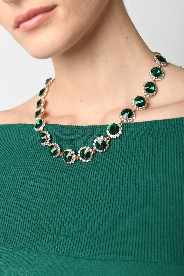 Round crystals necklace