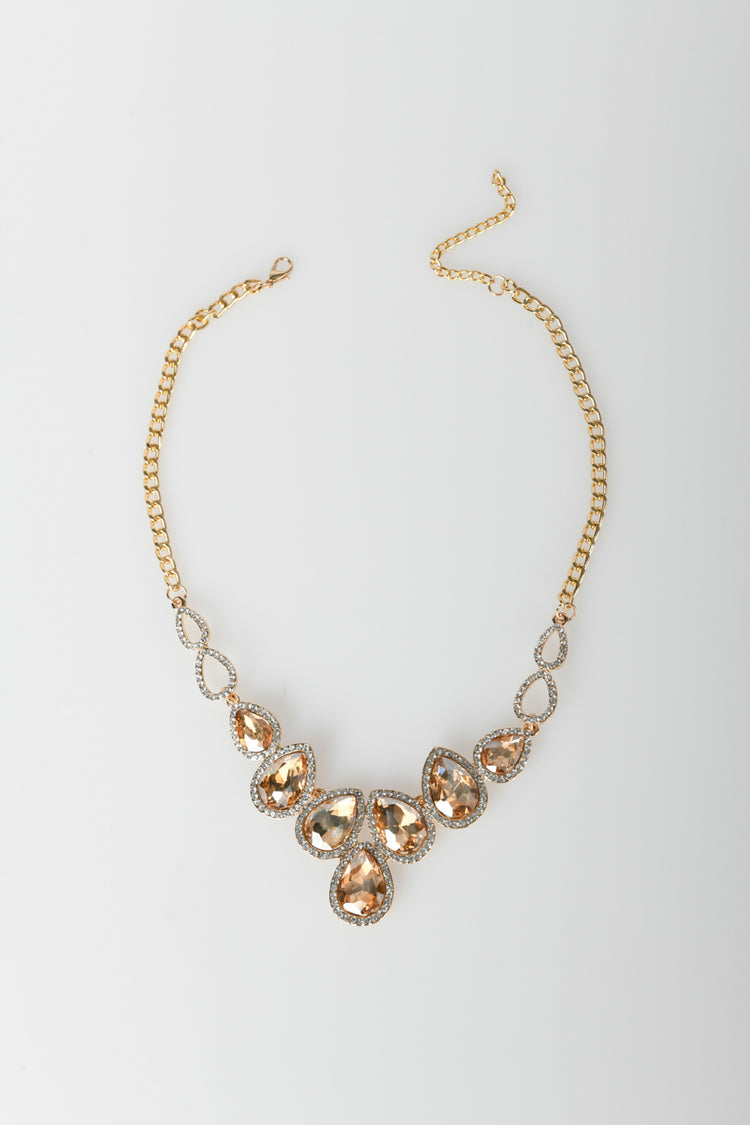 Drop crystals necklace