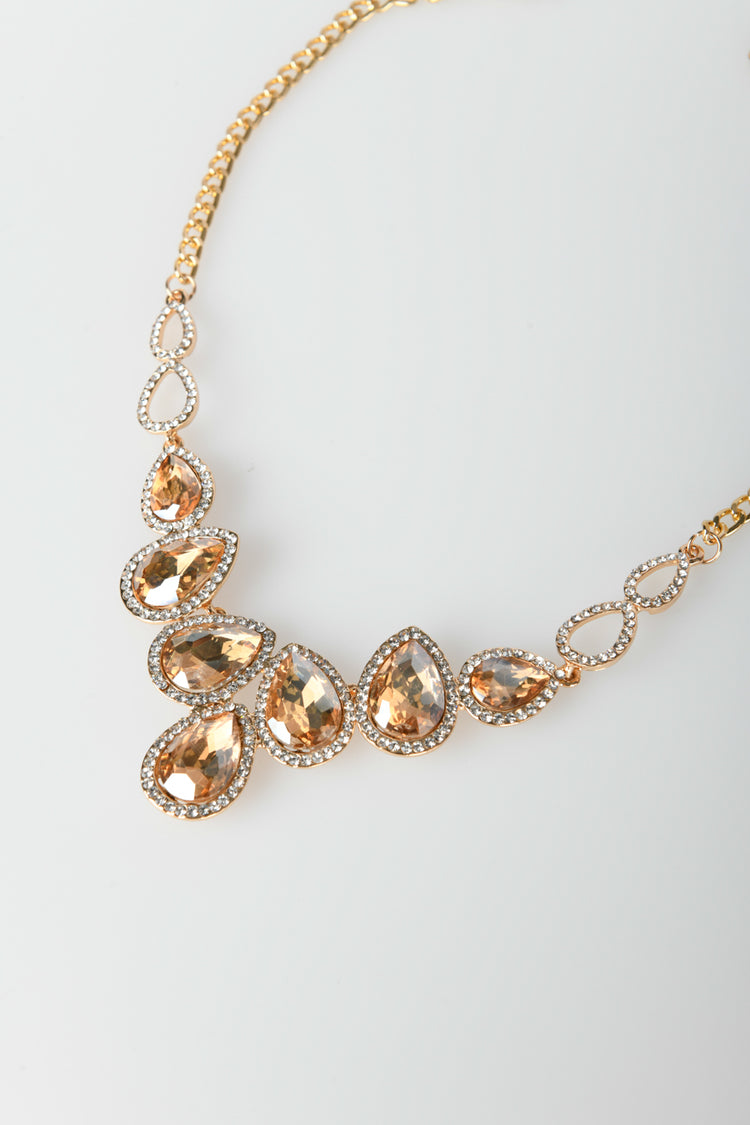 Drop crystals necklace