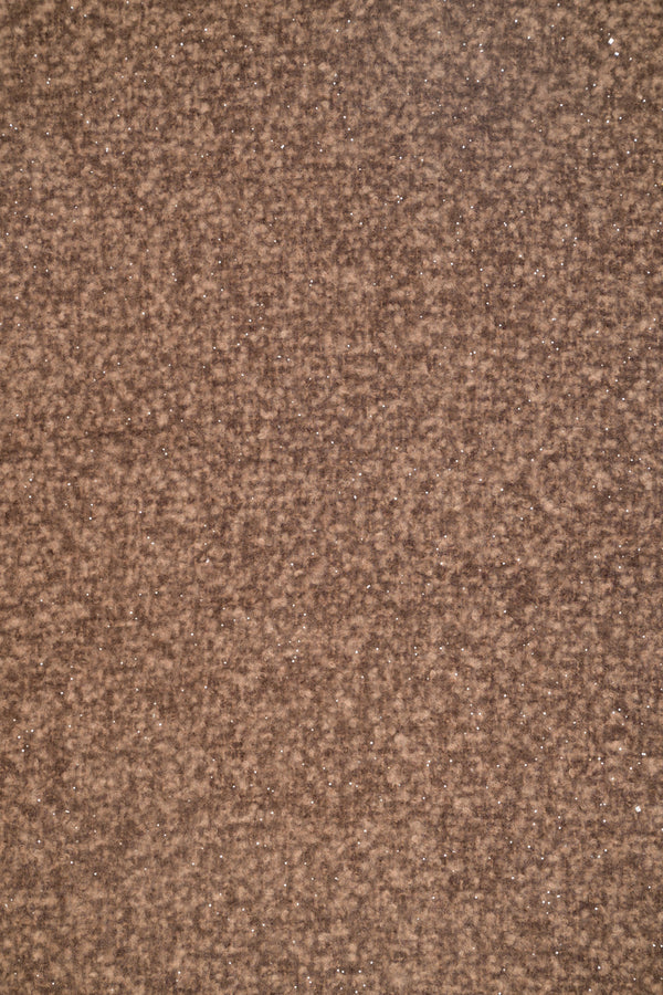 Brown speckled scarf with fringe