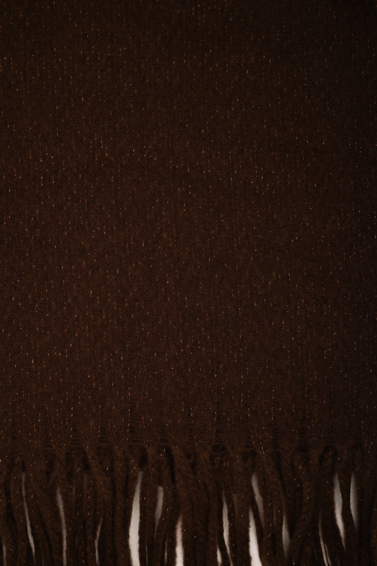 Fringed solid color scarf