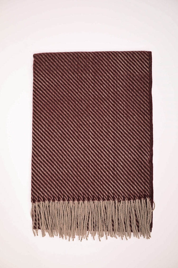 Diagonal striped scarf