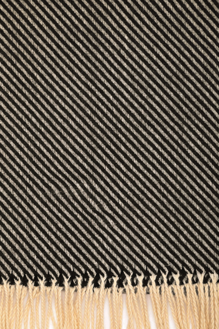 Diagonal striped scarf
