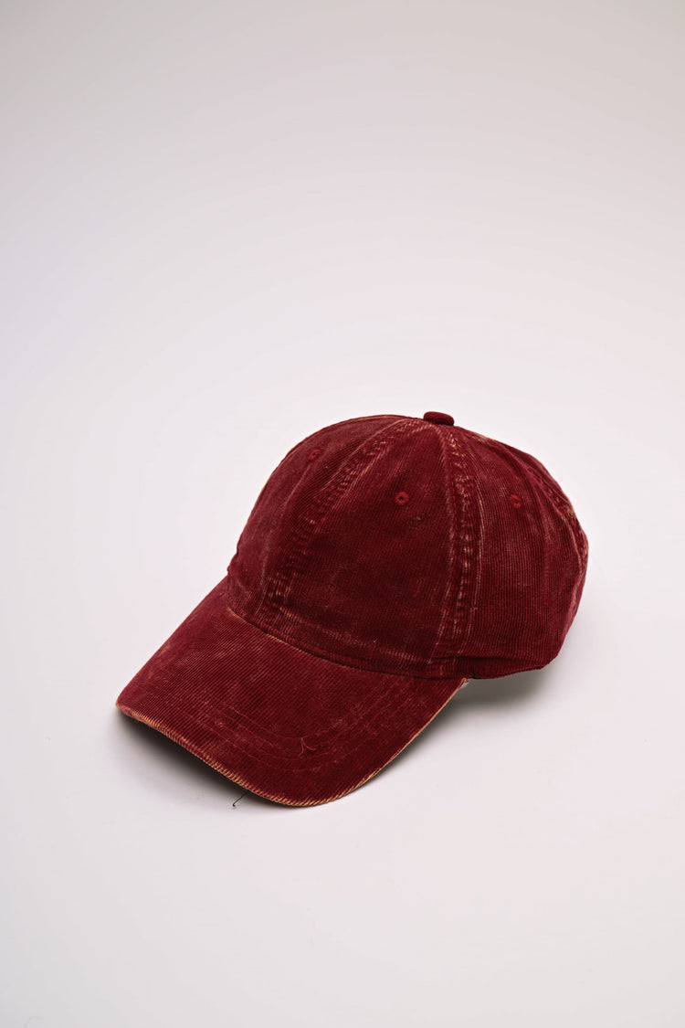 Corduroy baseball cap