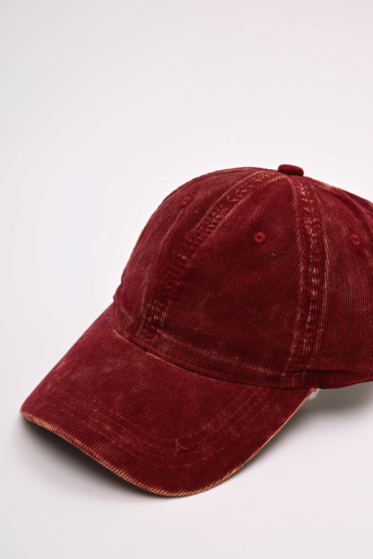 Corduroy baseball cap