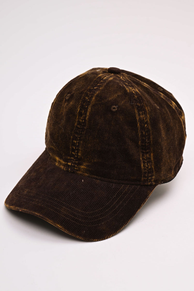 Corduroy baseball cap