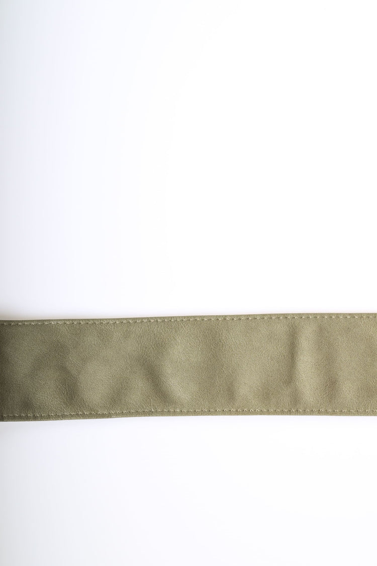 Faux leather sash belt