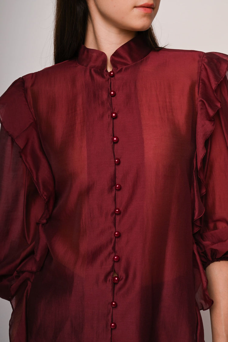 Frills muslin shirt