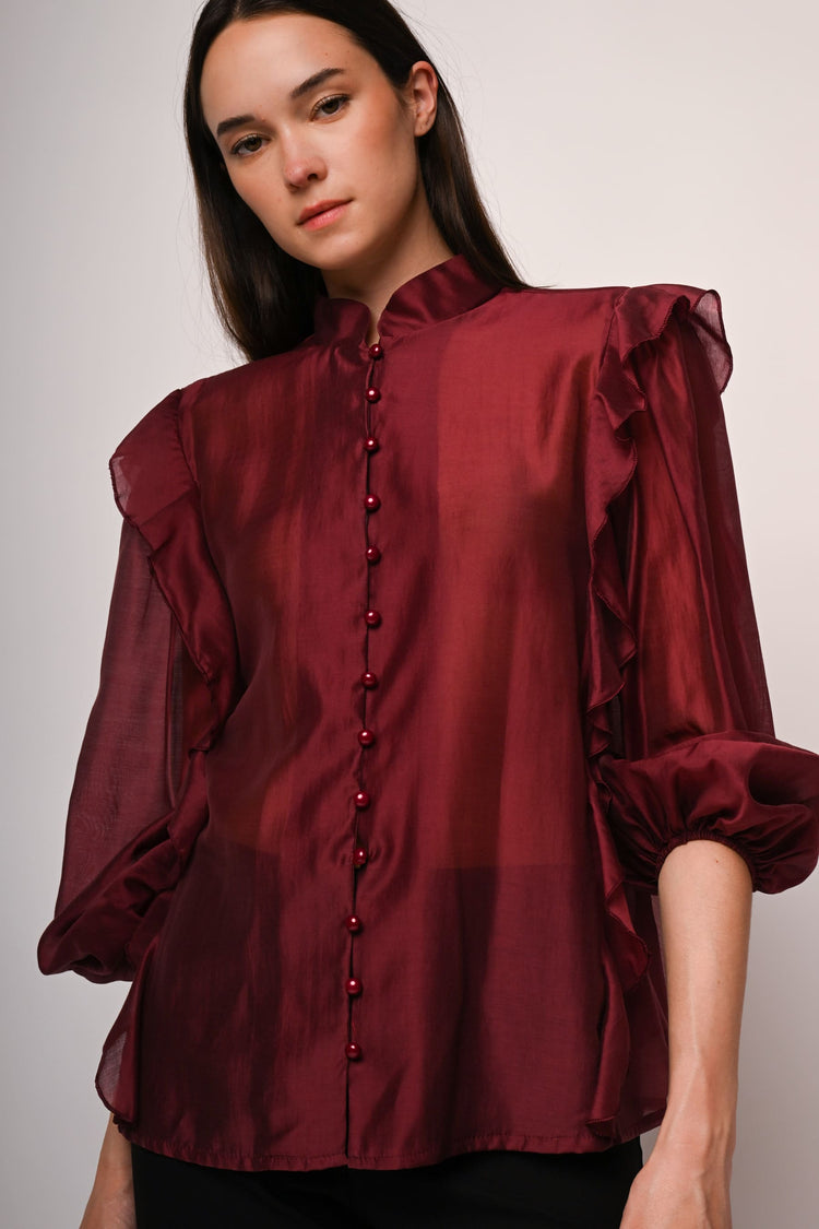Frills muslin shirt