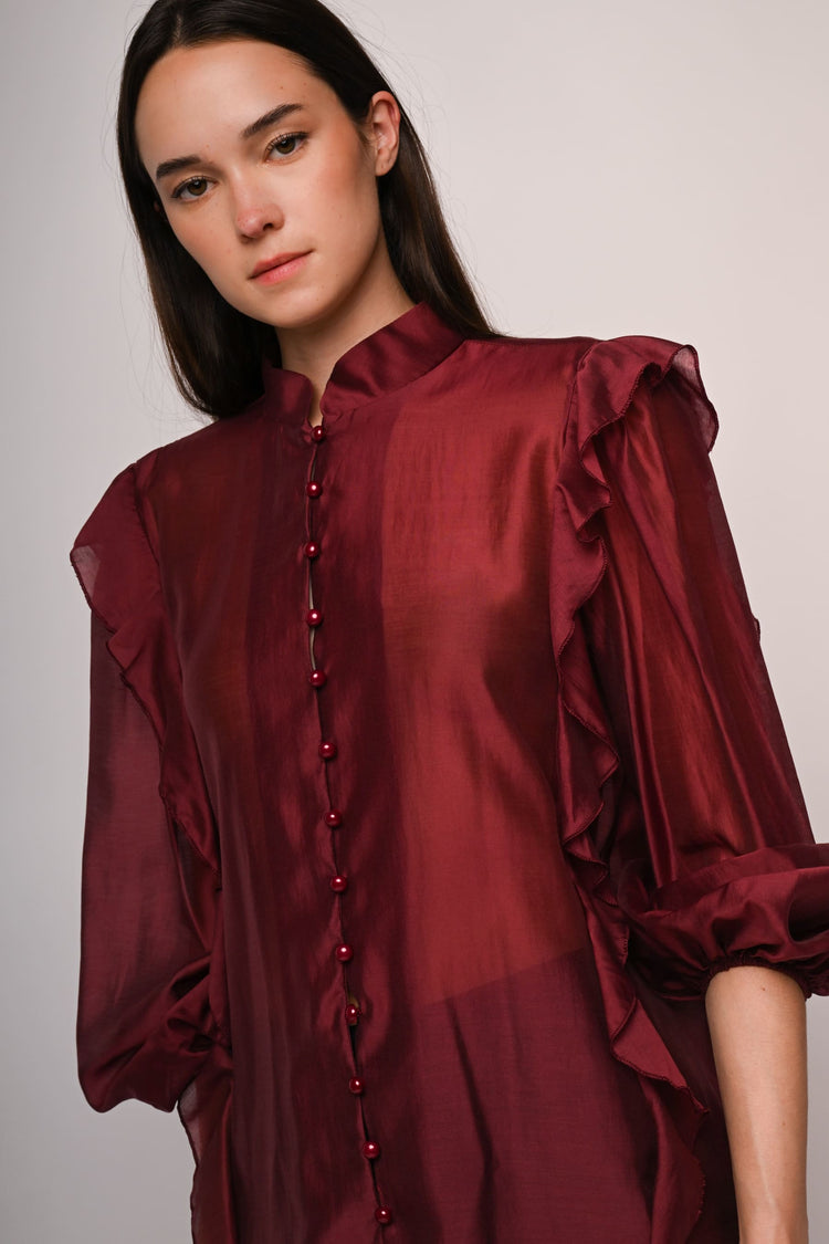 Frills muslin shirt