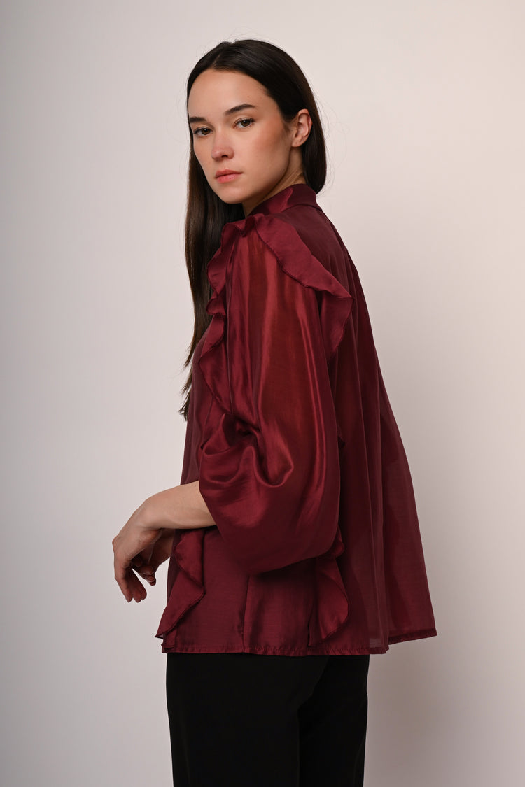 Frills muslin shirt
