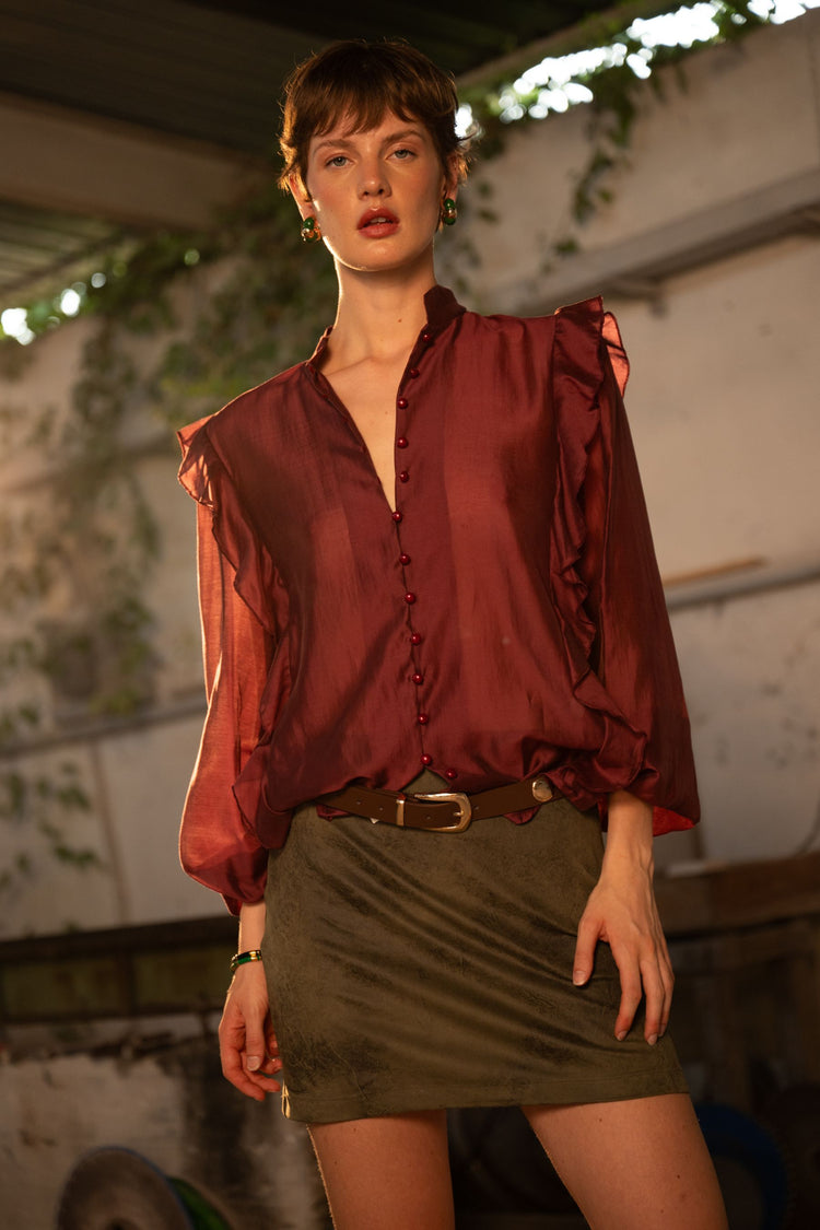 Frills muslin shirt