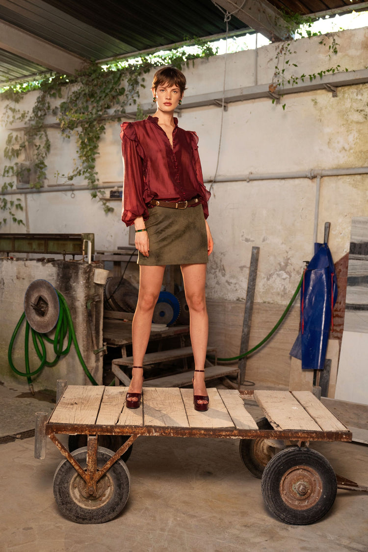 Frills muslin shirt