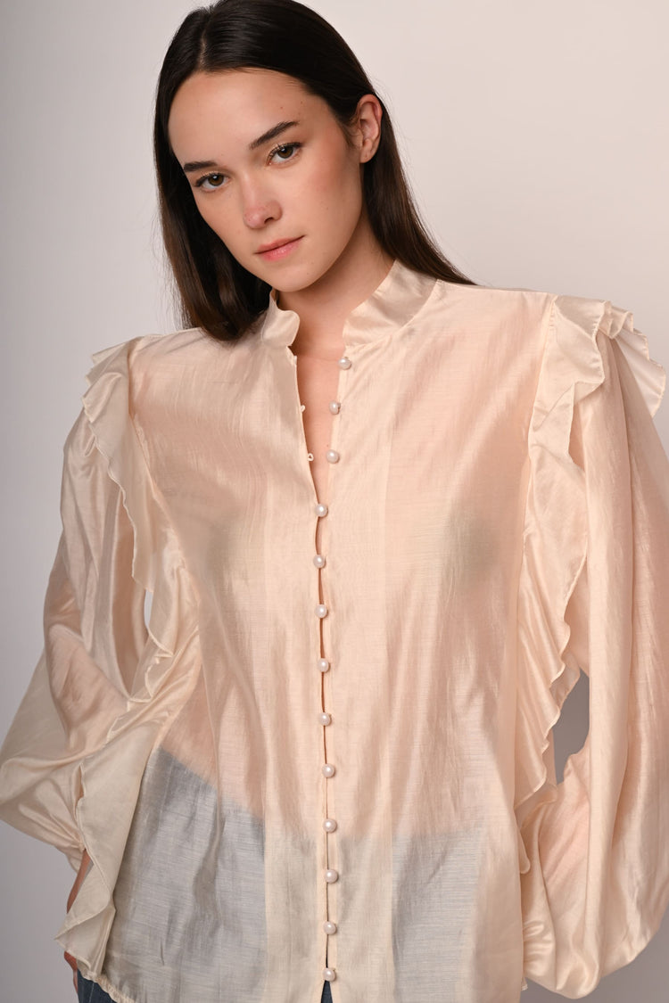 Frills muslin shirt
