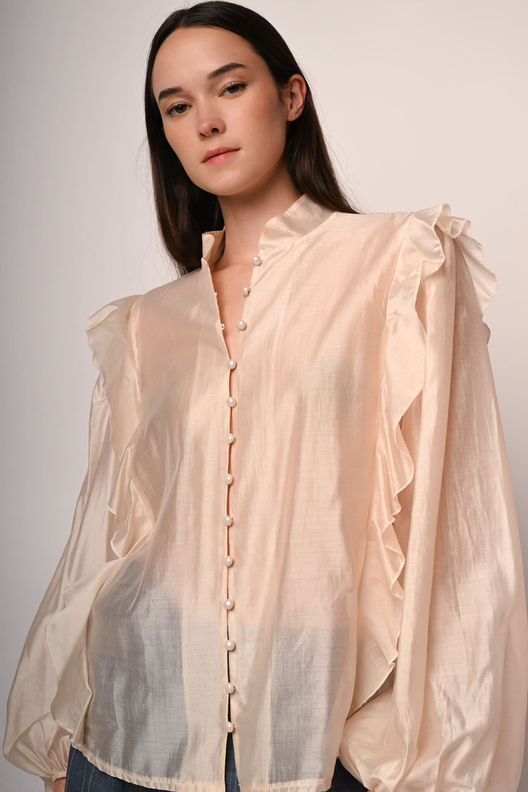 Frills muslin shirt