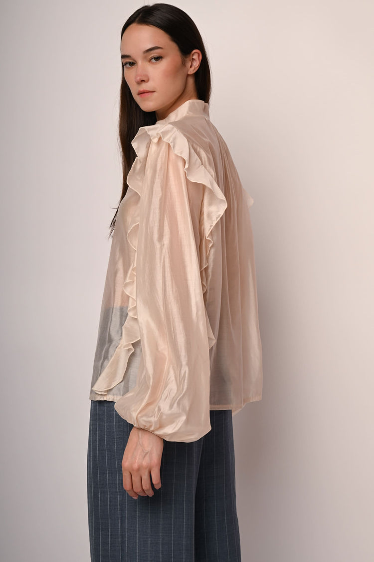 Frills muslin shirt