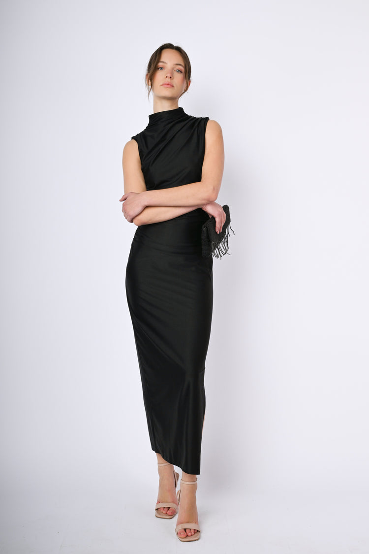 Gathered long dress
