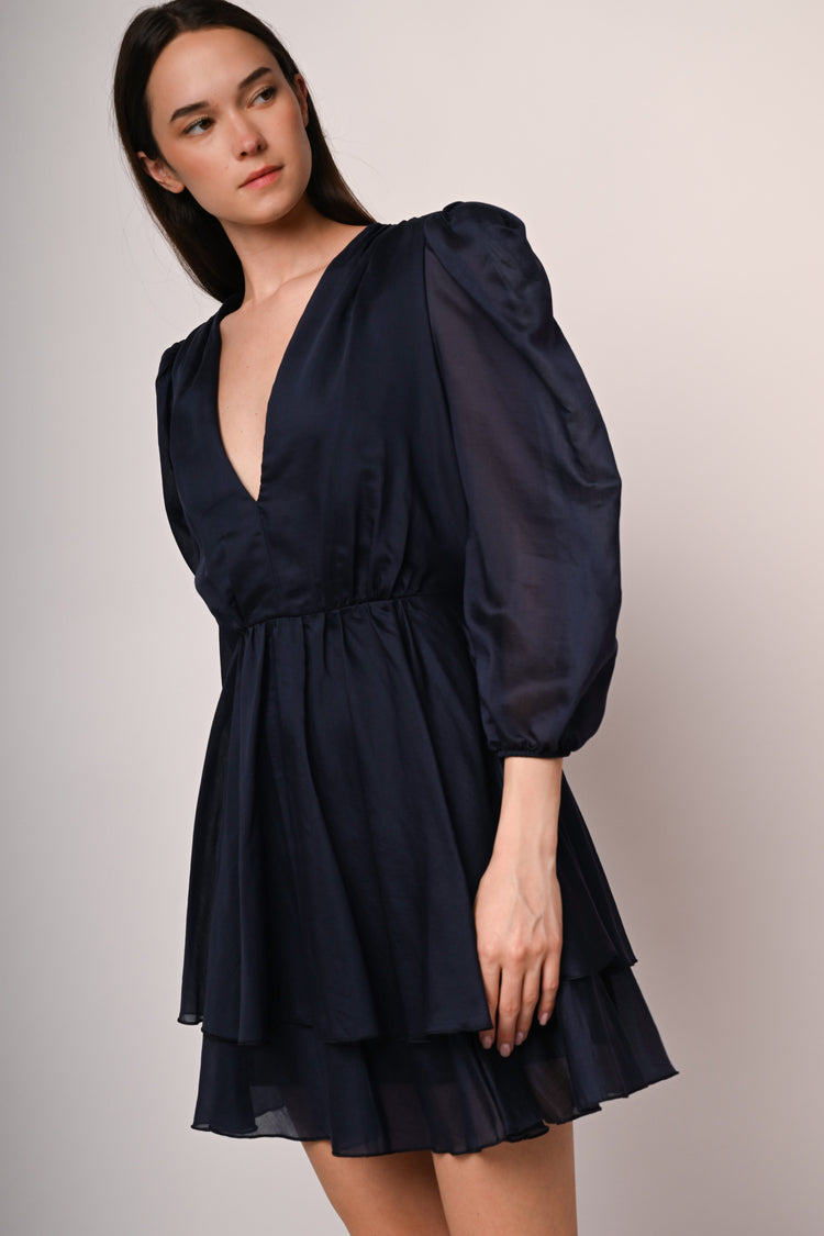 Muslin tiered mini dress