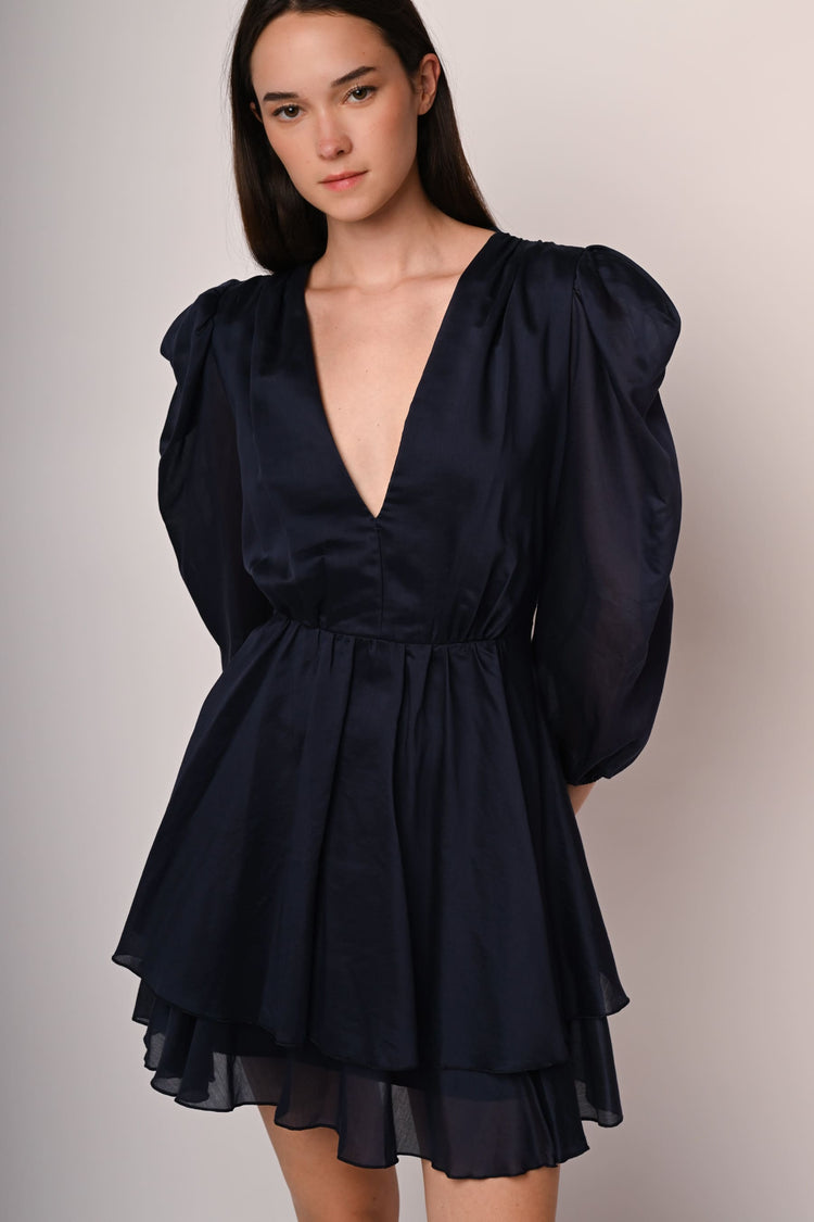 Muslin tiered mini dress