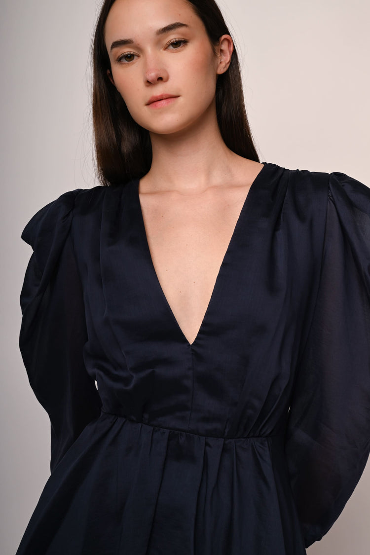 Muslin tiered mini dress